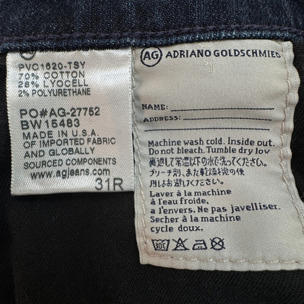 Adriano Goldschmied The Janis High Rise Dark Wash Flare Jeans Size 31R - Picture 5 of 11